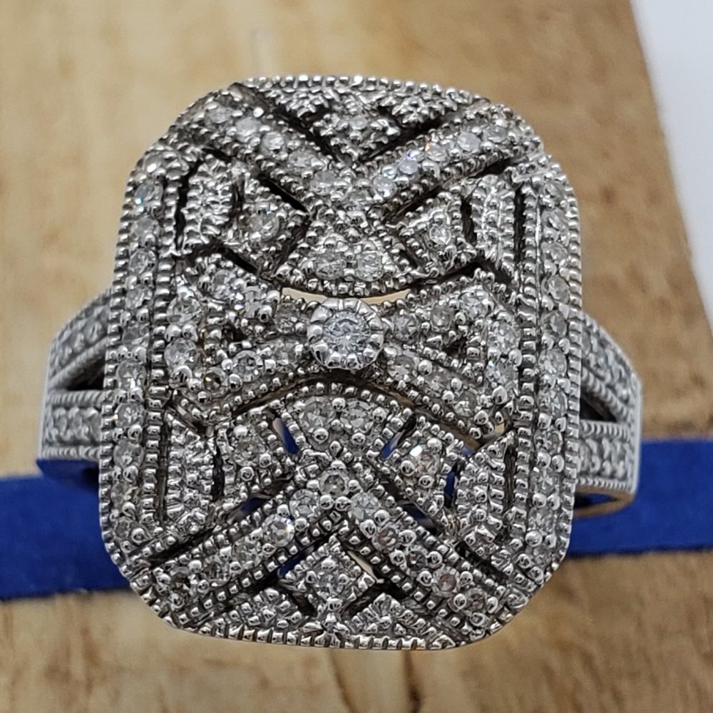 925 Silver Ring With Diamonds - image 6